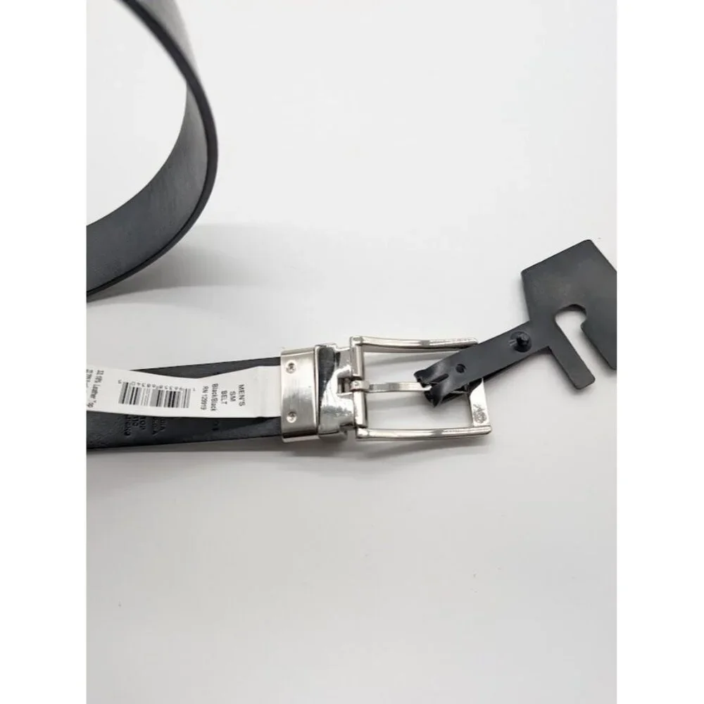 Walter Hagen Reversible Belt Mens Size Small 30 32 Black Leather Golf Preppy NEW